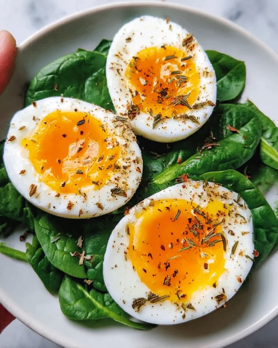 Hard-Boiled Egg Spinach Breakfast Recipe - Recipe Image
