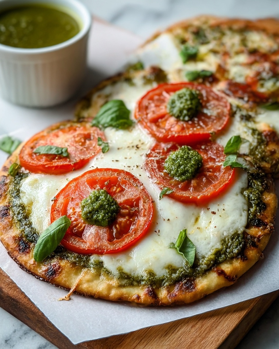 Pesto Flatbread Pizza Recipe - Recipe Image