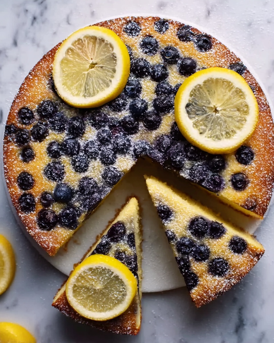 Easy Vegan Lemon Blueberry Cake Recipe - Recipe Image