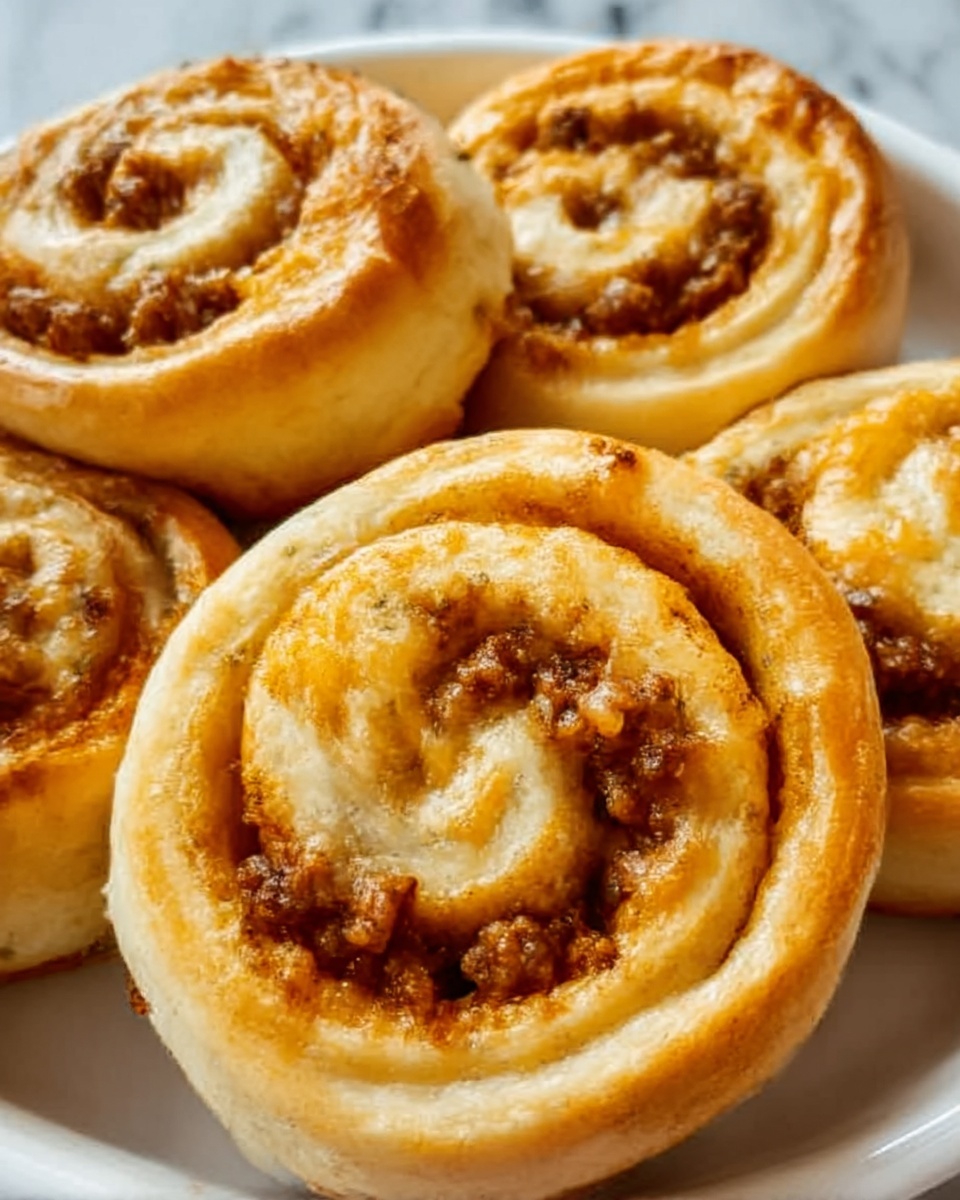 Sausage and Cheddar Crescent Roll Pinwheels Recipe - Recipe Image