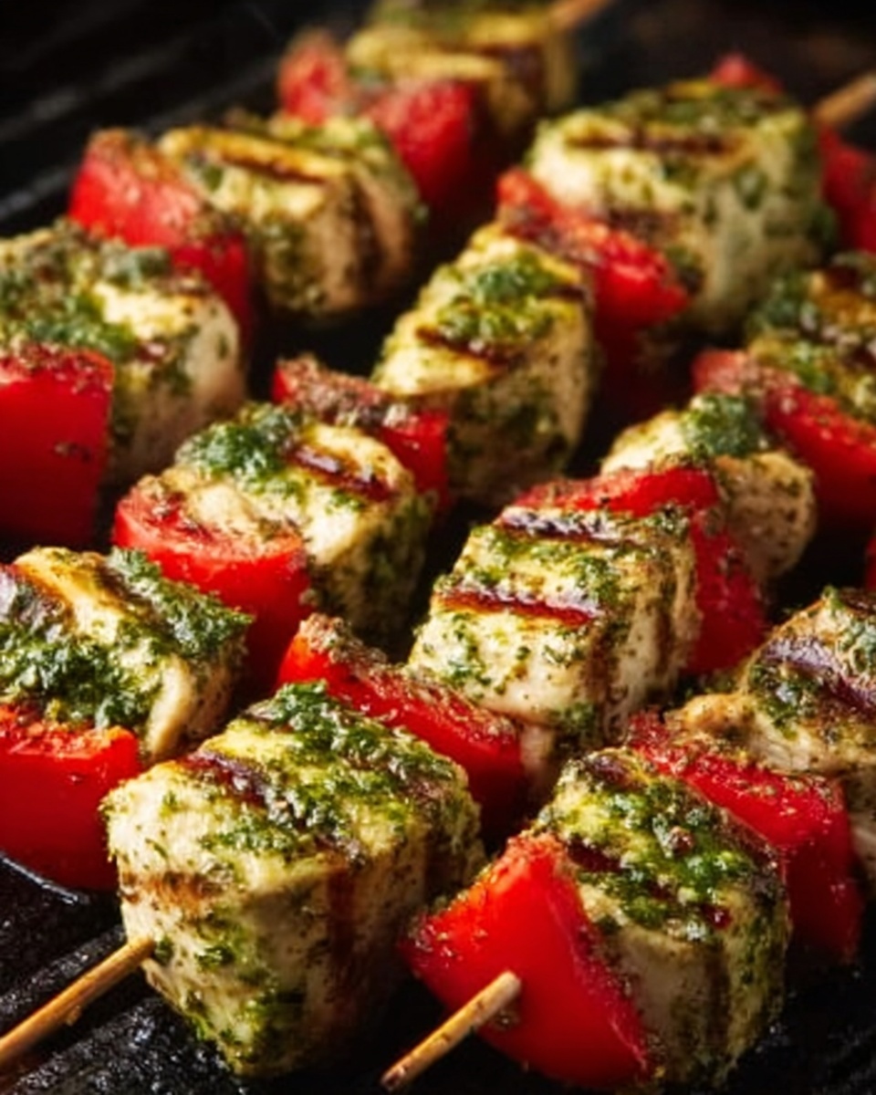 Chicken Pesto Kabobs Recipe - Recipe Image