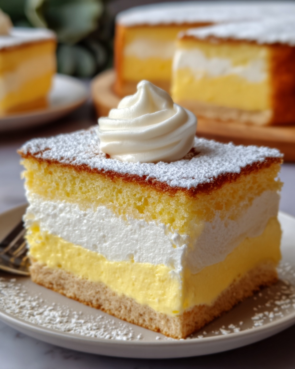 Vanilla Magic Custard Cake Recipe - Recipe Image
