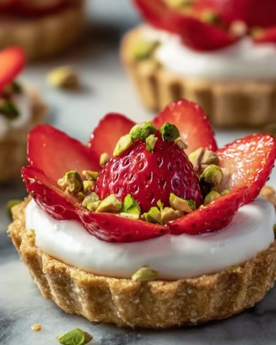 Mini Strawberry-Pistachio Mascarpone Tarts Recipe - Recipe Image