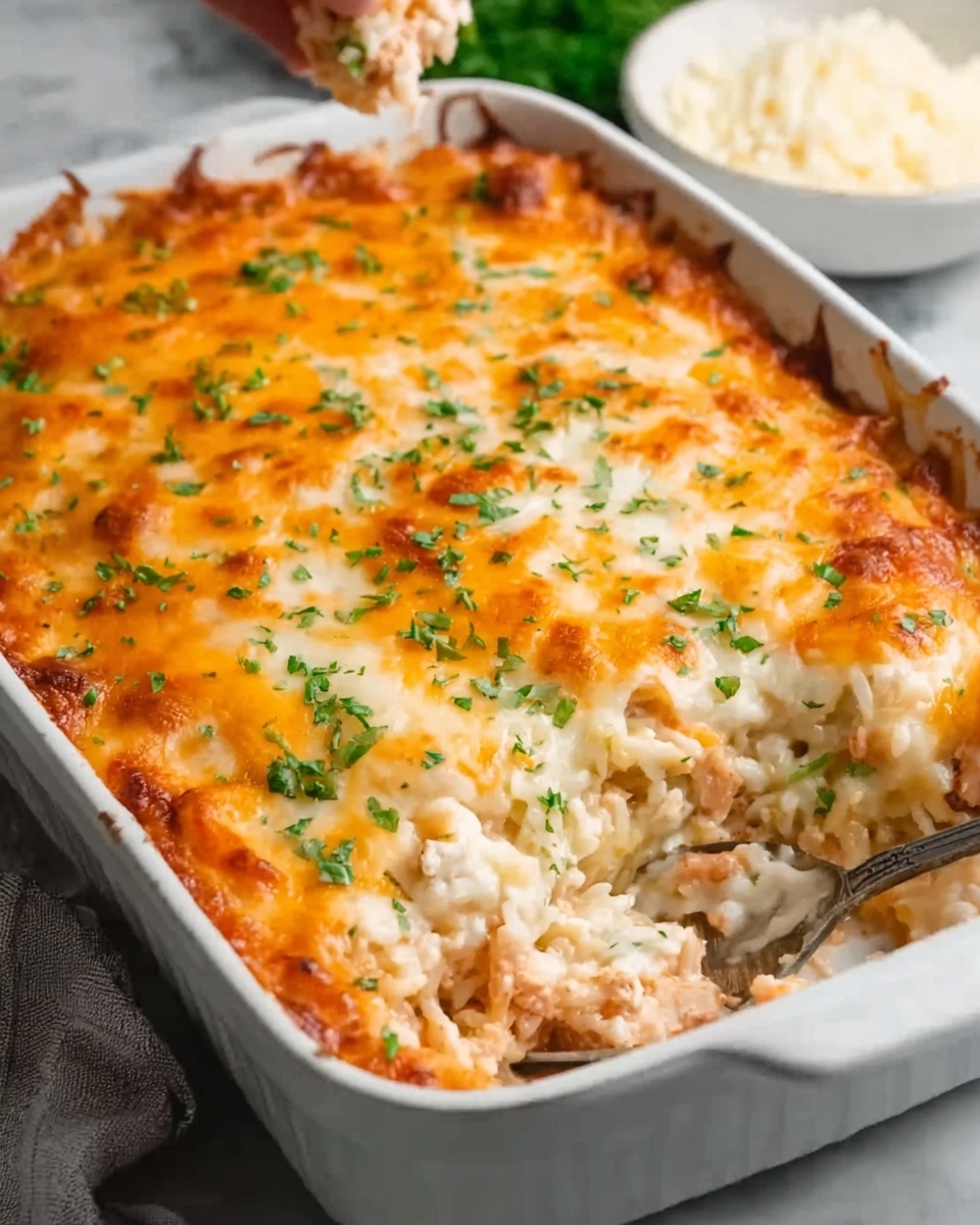 Cheesy Chicken and Rice Casserole Recipe - Recipe Image