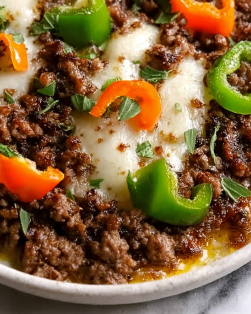 Philly Cheesesteak Loaded Stuffed Peppers Recipe - Recipe Image