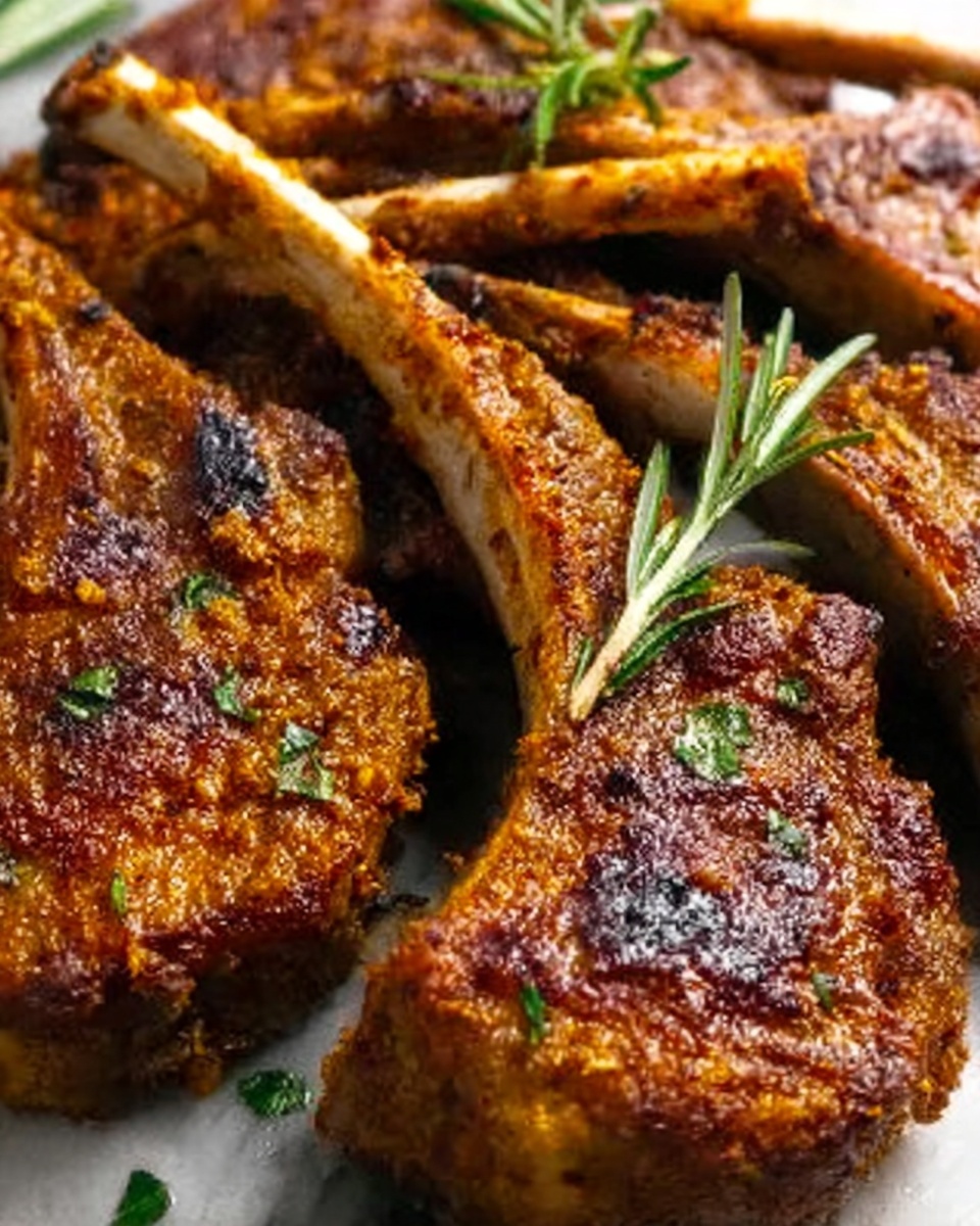 Garlic Parmesan Fried Lamb Chops Recipe - Recipe Image