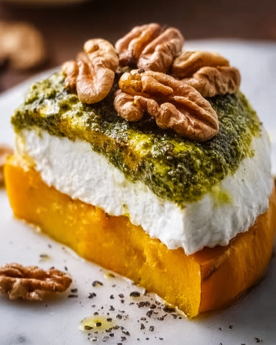 Stuffed Sweet Potatoes with Burrata, Toasted Walnuts & Sage Pesto Recipe - Recipe Image