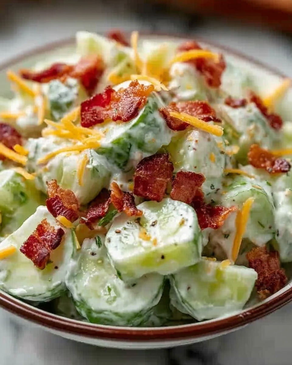 Creamy Cucumber Cheddar Salad Recipe - Recipe Image