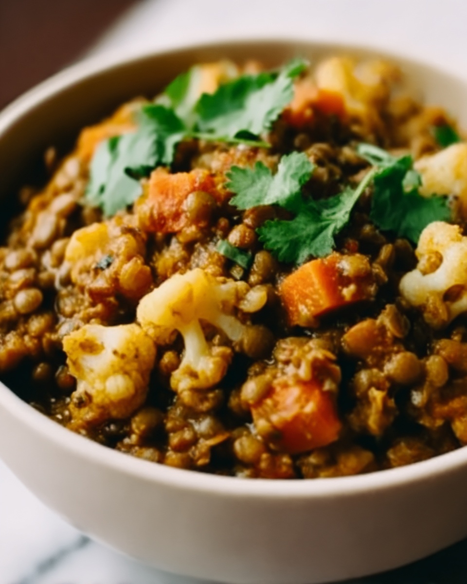 Roasted Cauliflower Lentil Curry Recipe - Recipe Image