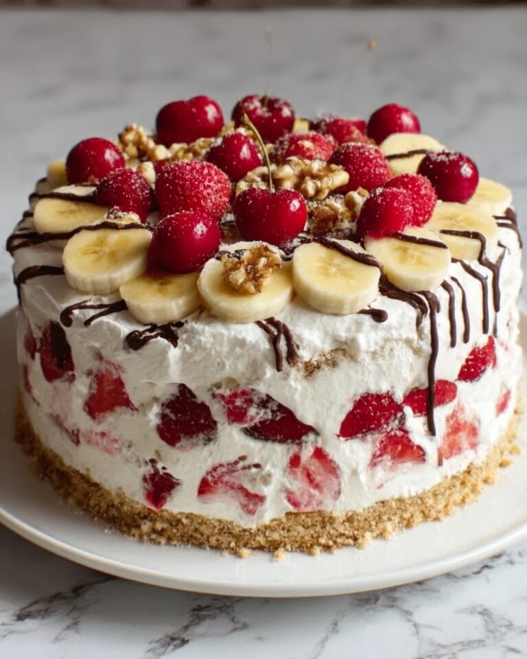 No-Bake Banana Split Cake Recipe