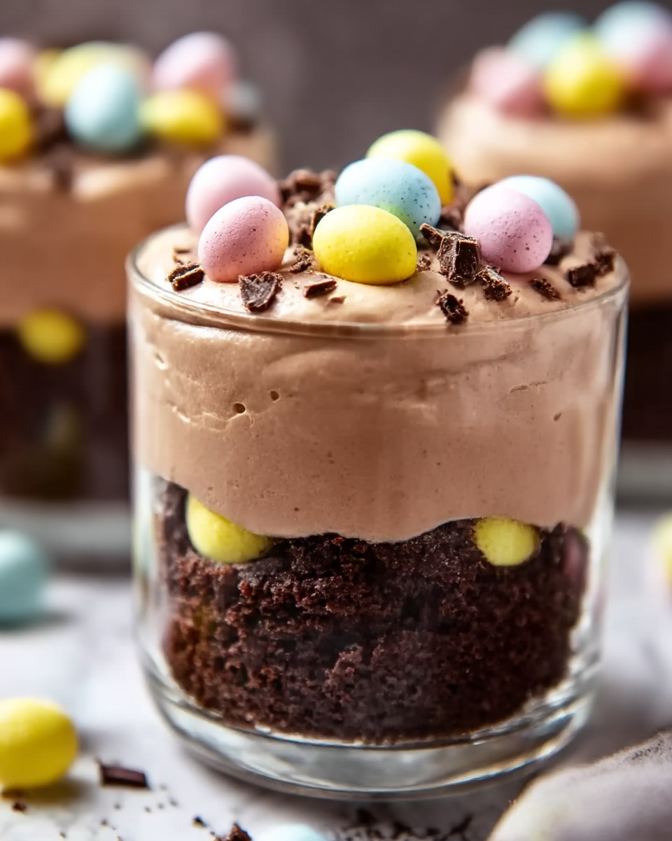 Mini Eggs Easter Brownie Parfaits Recipe - Recipe Image