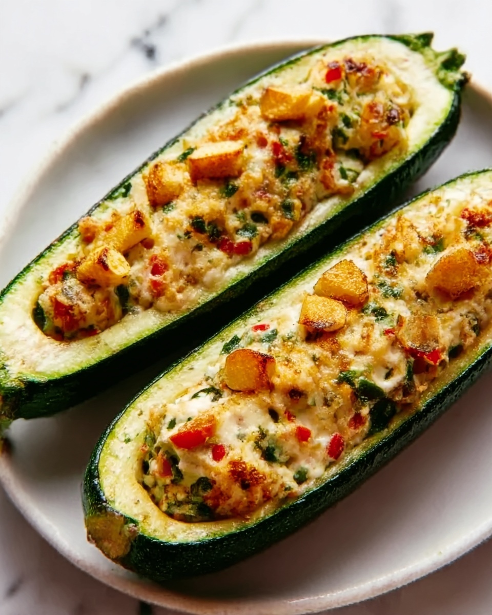 Mediterranean Stuffed Zucchini Recipe - Recipe Image