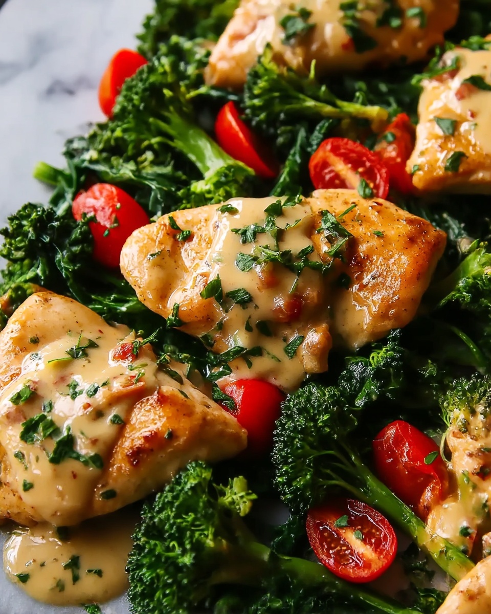 Garlic Chicken with Broccoli & Spinach Recipe - Recipe Image