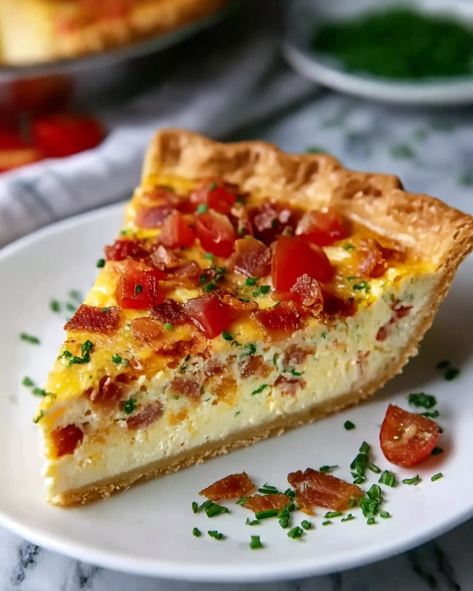 Hash Brown Crust Bacon and Cheddar Quiche Recipe - Recipe Image