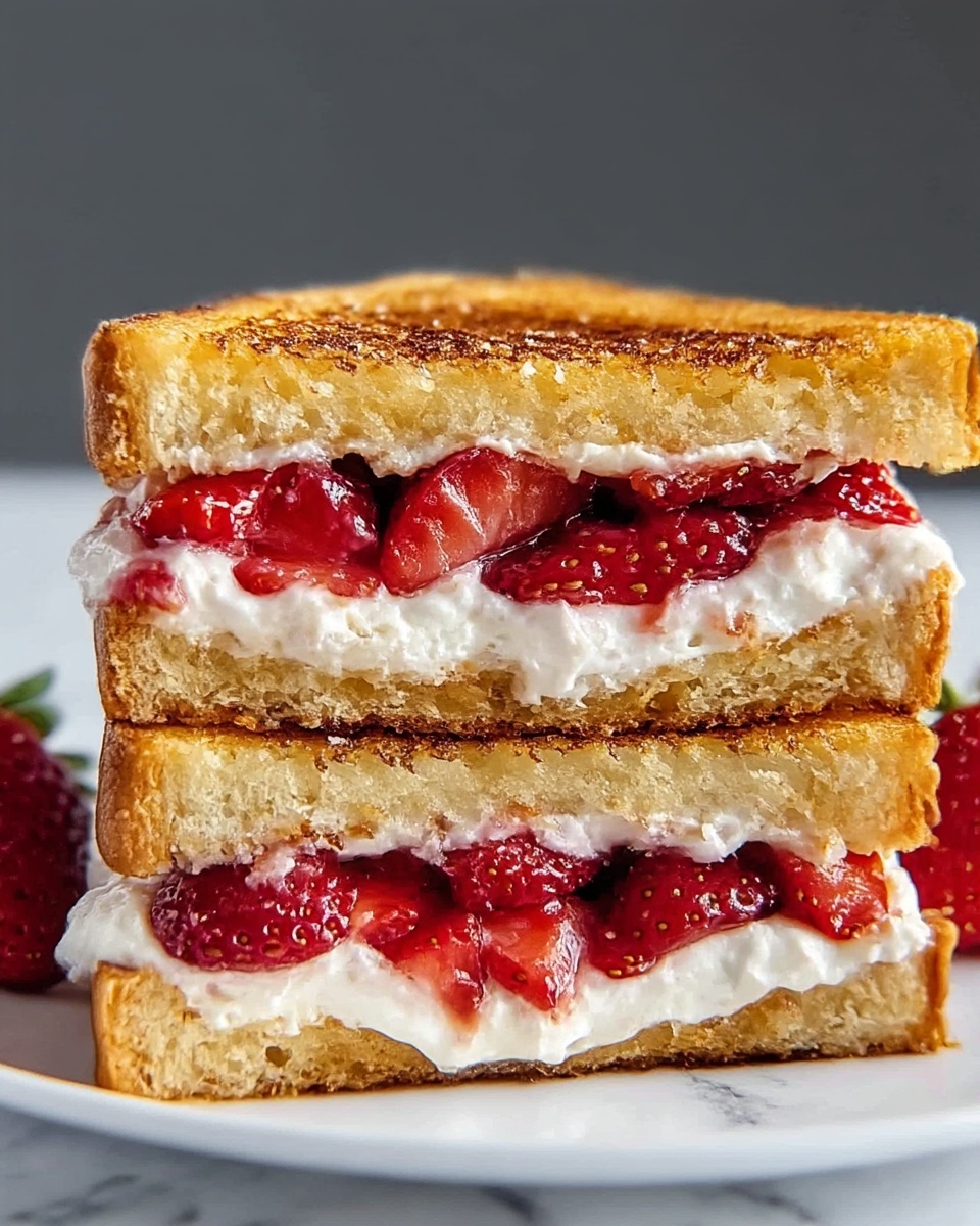 Fried Strawberry Cheesecake Sandwiches: Decadent Dessert Recipe - Recipe Image