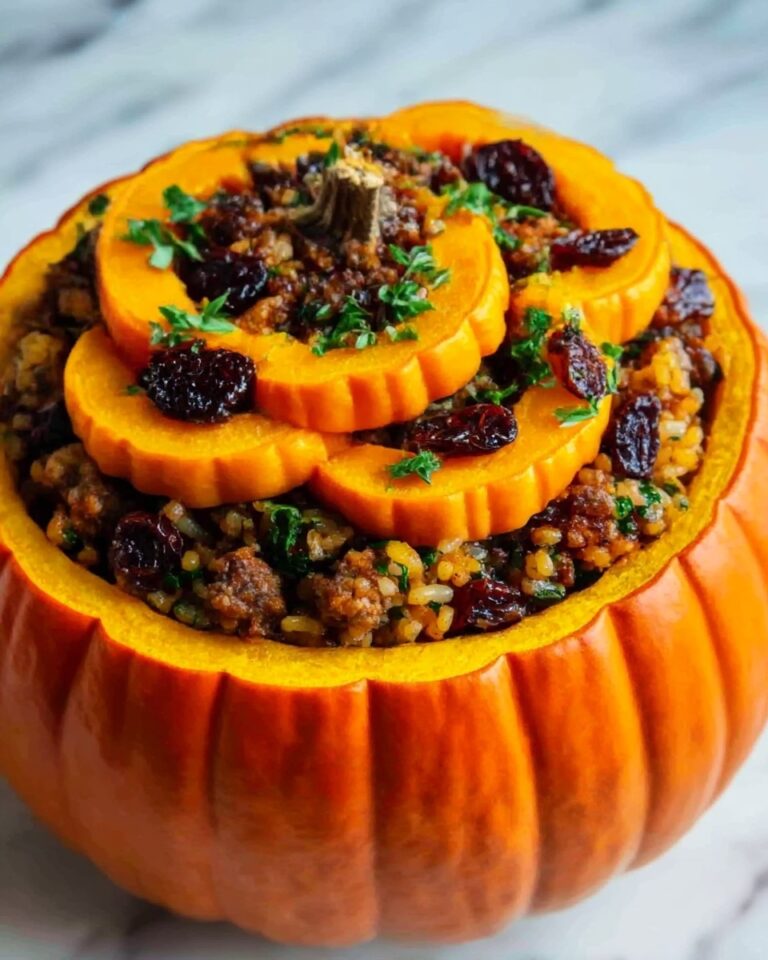 Mini Pumpkins Stuffed with Onion, Mushrooms, and Chard Recipe