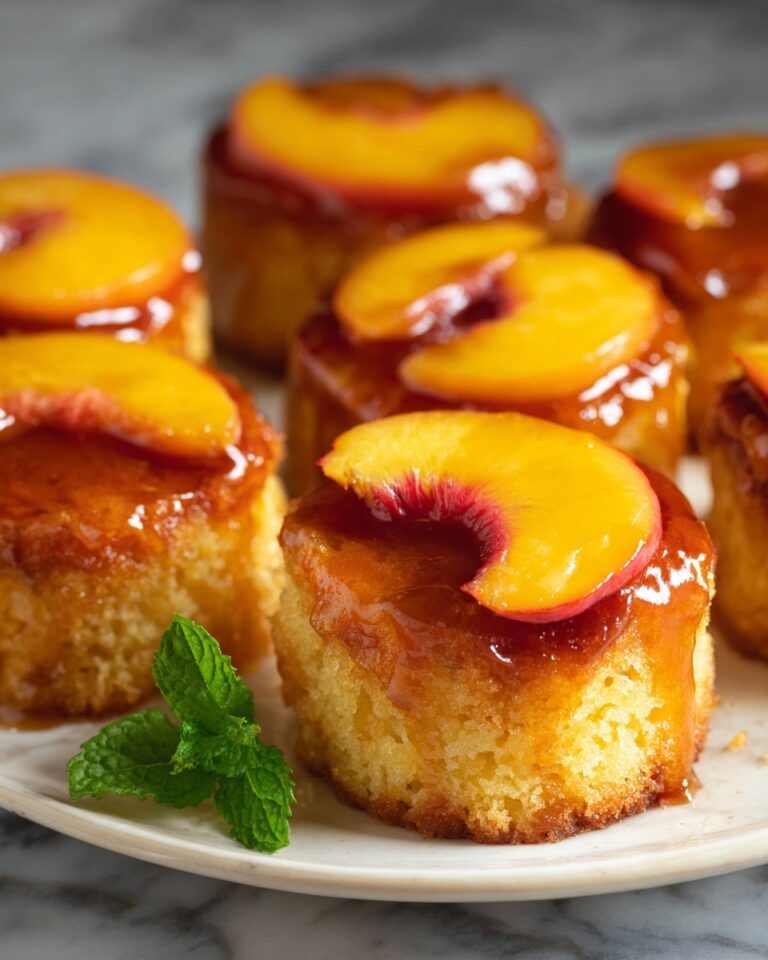 Peach Upside-Down Mini Cakes Recipe