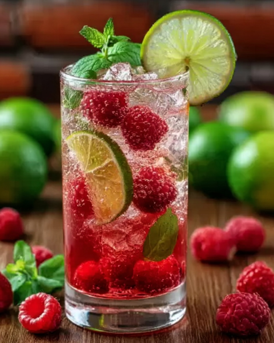 Raspberry Lime Fizz Drink Recipe - Recipe Image