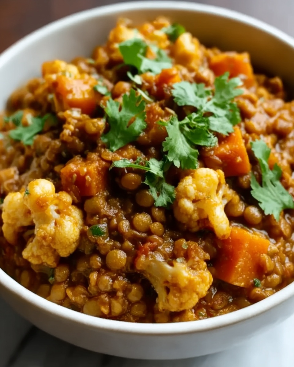 Roasted Cauliflower Lentil Curry Recipe - Recipe Image