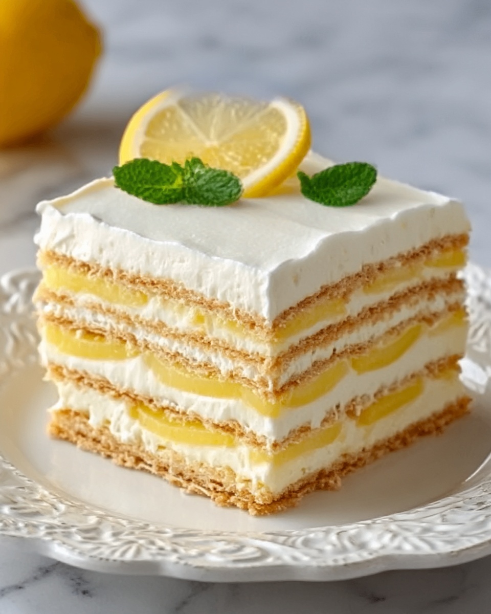 No-Bake Lemon Eclair Cake Recipe - Recipe Image