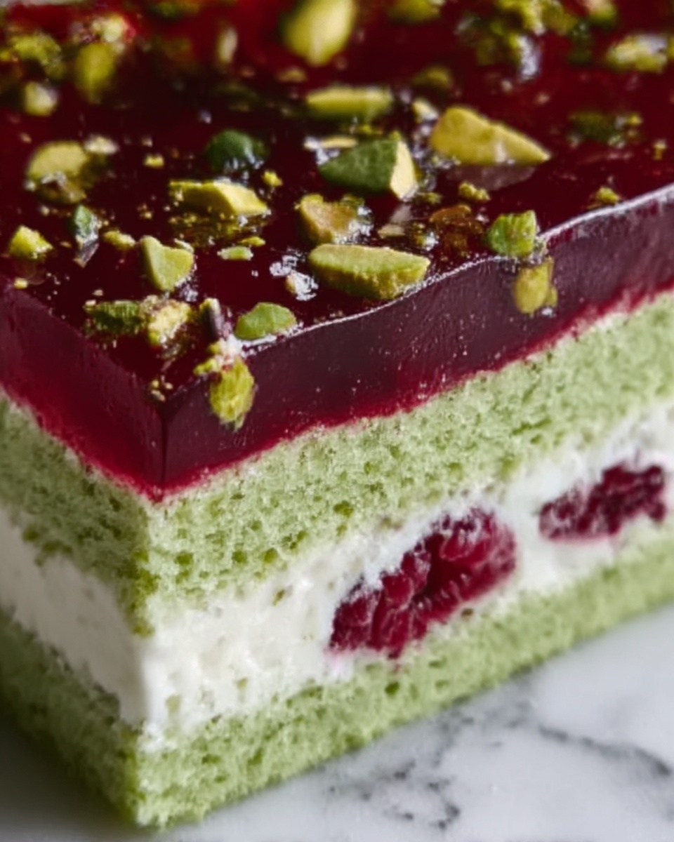 Raspberry Delight Pistachio Cake Extravaganza Recipe - Recipe Image