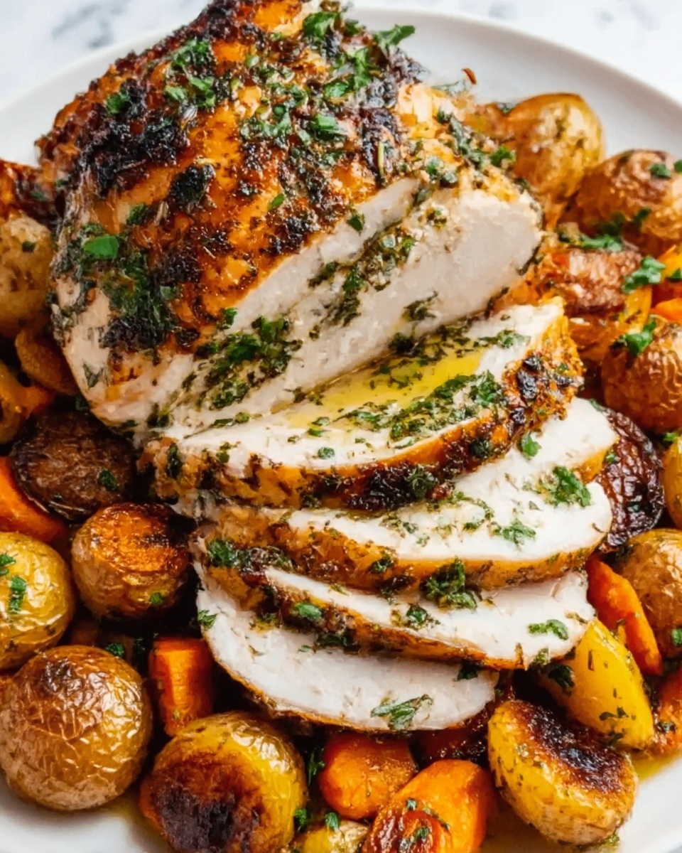 One Pan Herb Roasted Vegetables & Chicken Recipe - Recipe Image