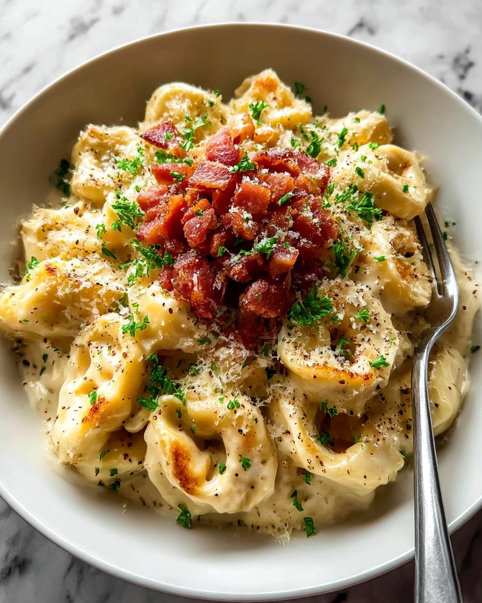 Creamy Tortellini Carbonara: A Delicious and Easy Recipe - Recipe Image