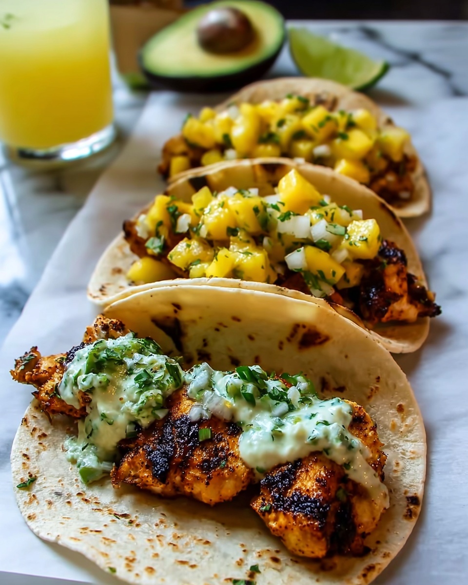 Crispy BBQ Salmon Tacos with Avocado Mango Salsa and Jalapeño Recipe - Recipe Image
