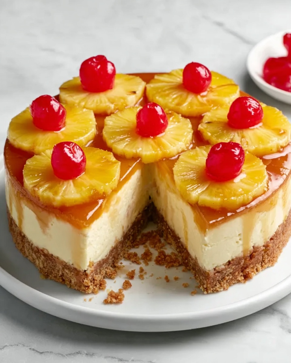 Pineapple Upside-Down Cheesecake Recipe - Recipe Image