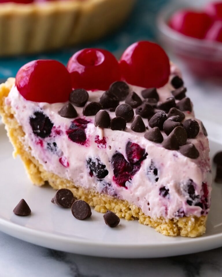 No-Bake Easy Cherry Chocolate Chip Pie Recipe