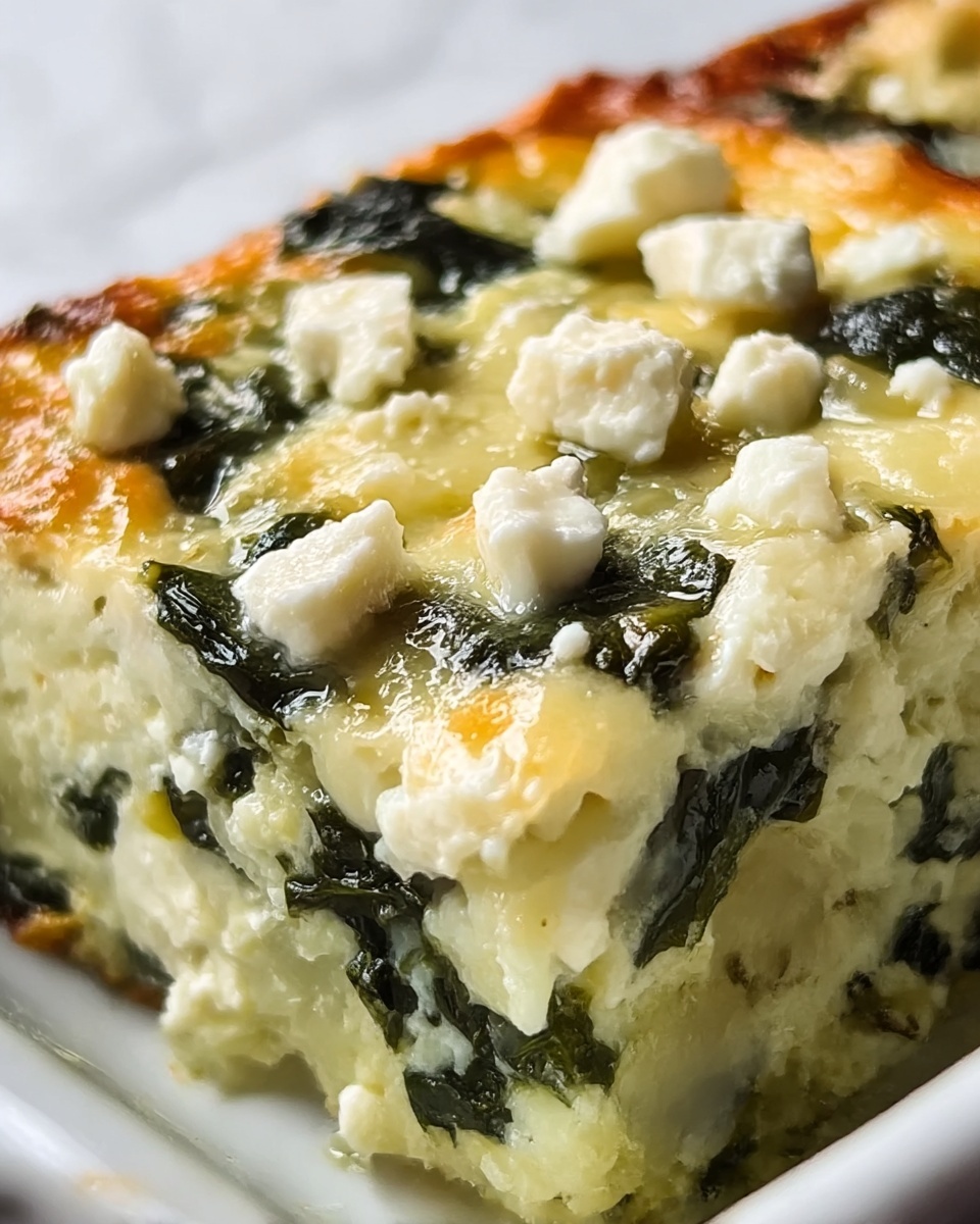 Spinach Casserole with Feta Cheese Recipe - Recipe Image