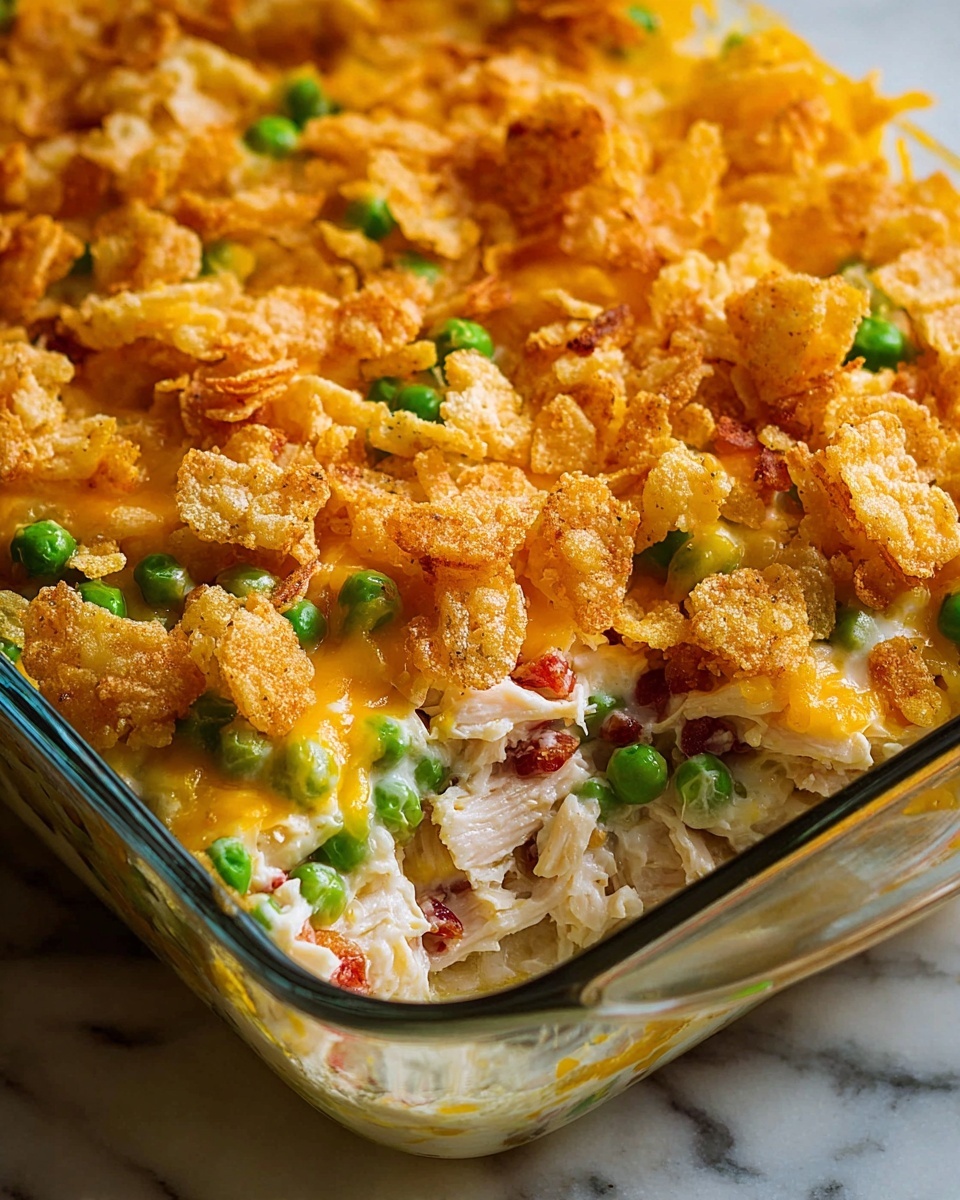 Crispy Hot Chicken Salad Casserole Recipe - Recipe Image