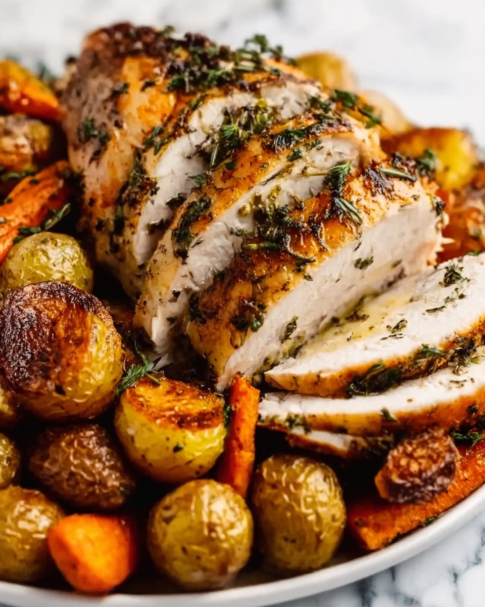 One Pan Herb Roasted Vegetables & Chicken Recipe - Recipe Image