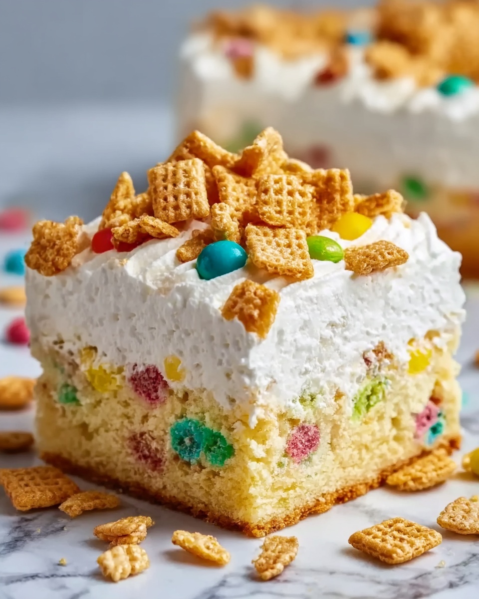 Cereal Milk Poke Cake Recipe - Recipe Image