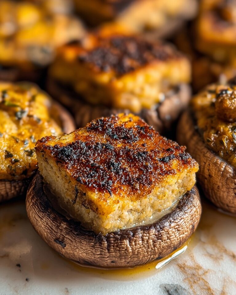 Caramelized Onion & Gruyère Stuffed Mushrooms Recipe