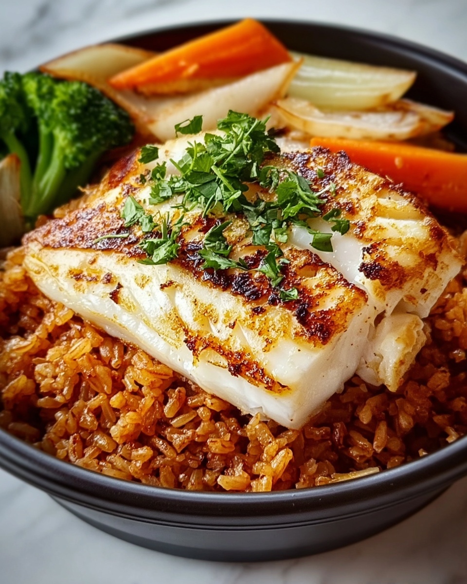Baked Fish Rice Recipe - Recipe Image
